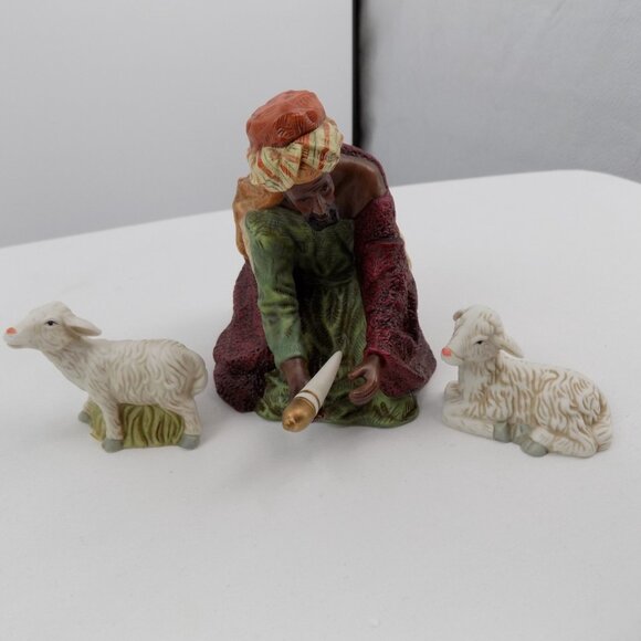 Nativity Set Vintage Ceramic 11 Piece with Box Christmas Religious Target 2004 - Picture 8 of 12